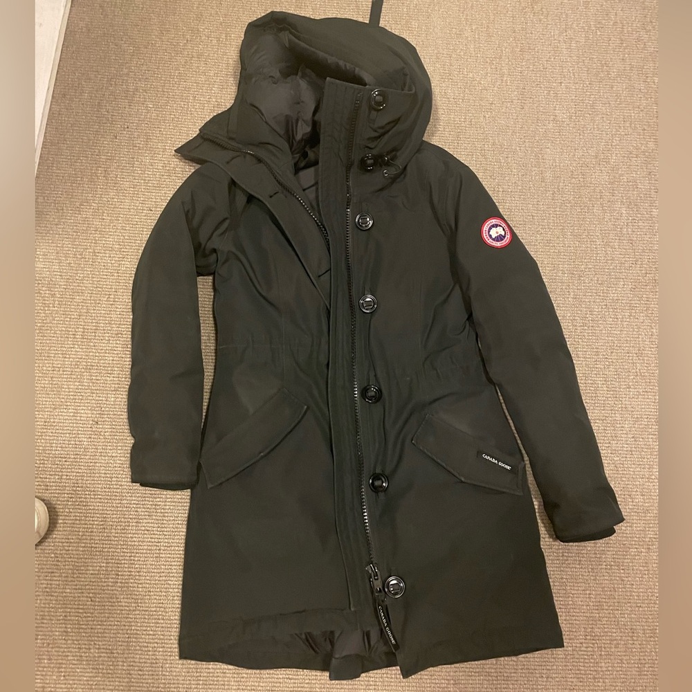 Black Canada goose parka coat